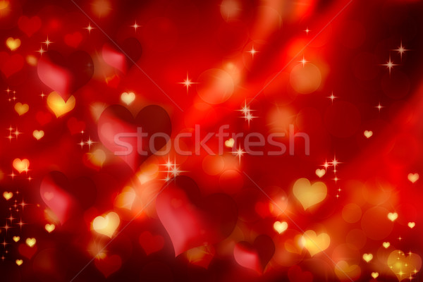 Stock photo: Red hearts background