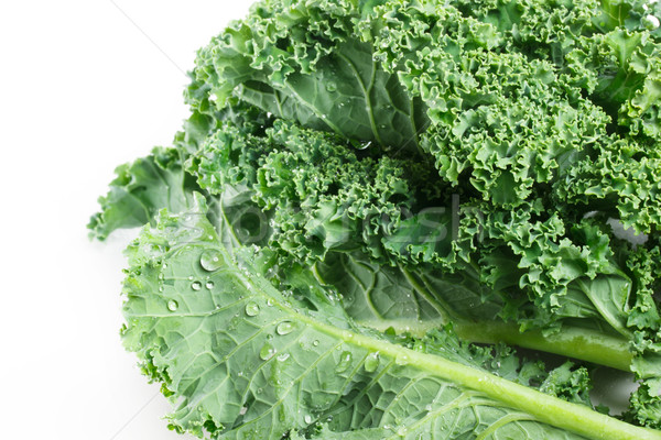 Fresh kale on white background Stock photo © Melpomene