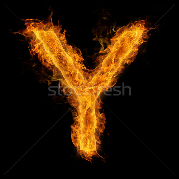 Flaming Letter Y Stock photo © Melpomene