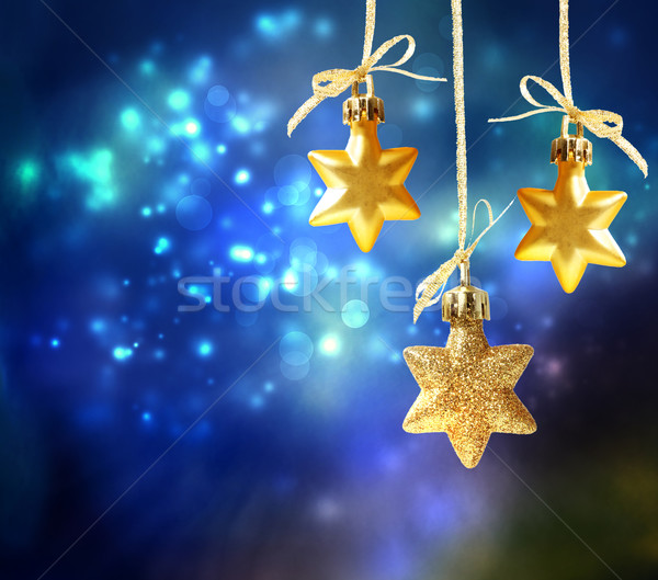 Weihnachten Sterne Ornamente Nacht glücklich abstrakten Stock foto © Melpomene