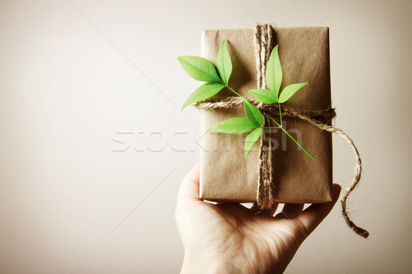 Present box rustic style Stock photo © Melpomene