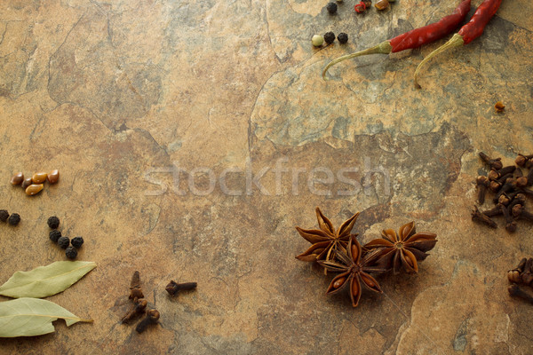 Collection on spices  Stock photo © Melpomene