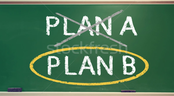 Plan B on a chalk board Stock photo © Melpomene