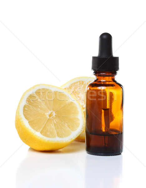 Butelki cytryny aromaterapia świeże Zdjęcia stock © Melpomene