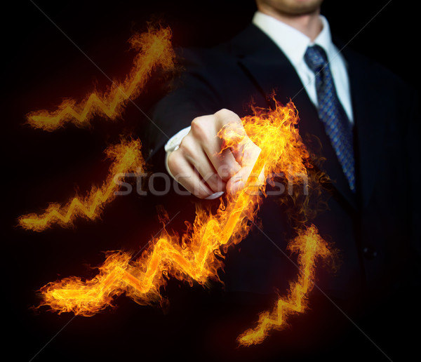 Man with Fiery Arrows Stock photo © Melpomene