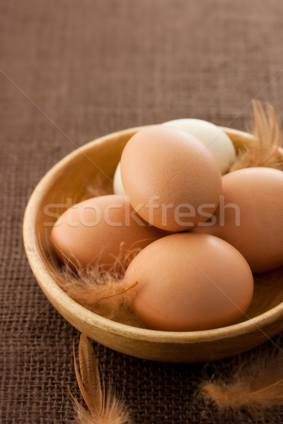 Stock photo: Chicken eggs