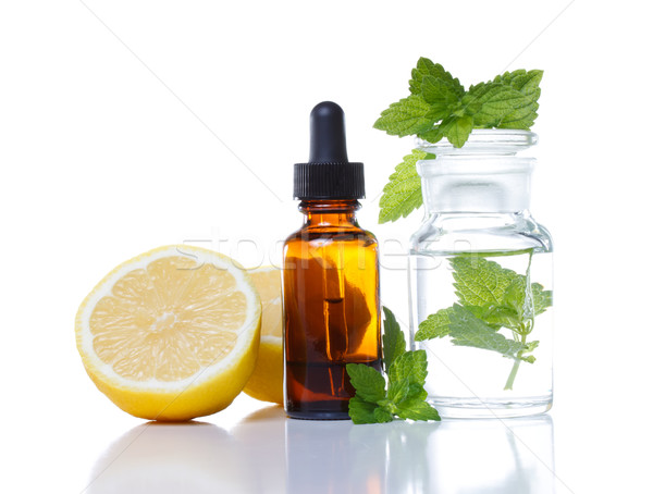 Herbal medicine or aromatherapy dropper bottle Stock photo © Melpomene