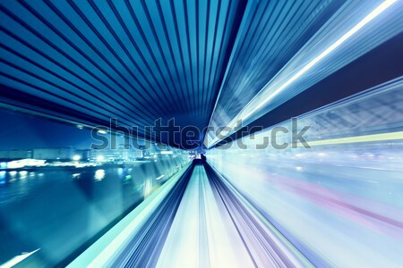 Trem noite Tóquio cidade abstrato tecnologia Foto stock © Melpomene
