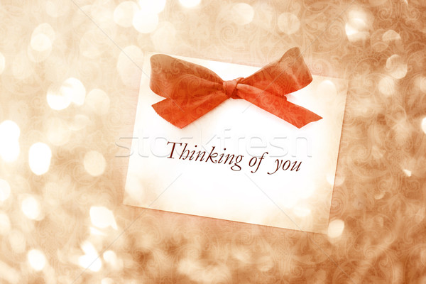 Thinking of you message with abstract light background Stock photo © Melpomene