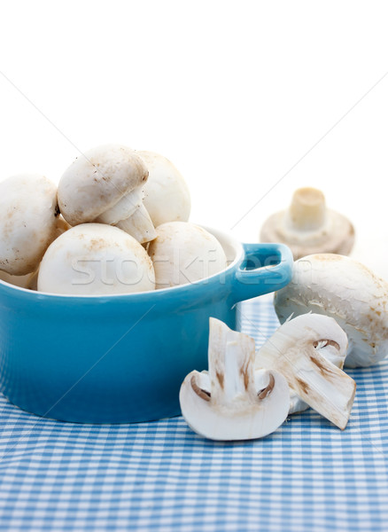 Mushrooms in the blue pot  Stock photo © Melpomene