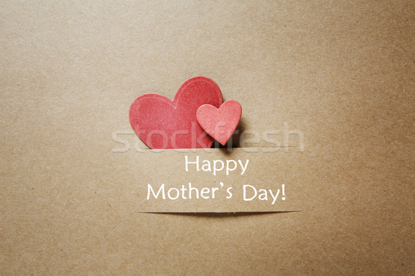Happy Mothers Day message with hearts Stock photo © Melpomene