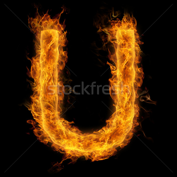 Flaming Letter U Stock Photo C Melpomene 2666421 Stockfresh
