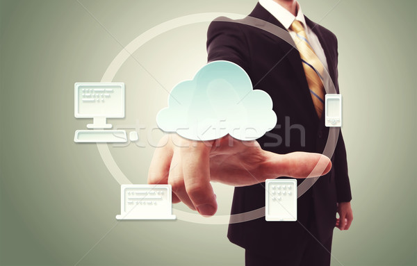 Om de afaceri nor pictograma epocă verde Imagine de stoc © Melpomene