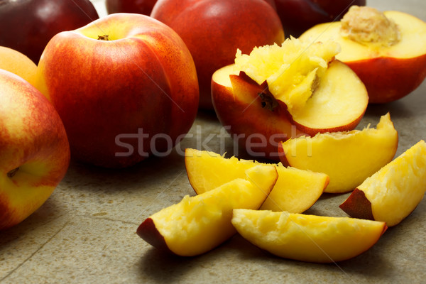 [[stock_photo]]: Fruits · tranches · groupe · dessert · fraîches