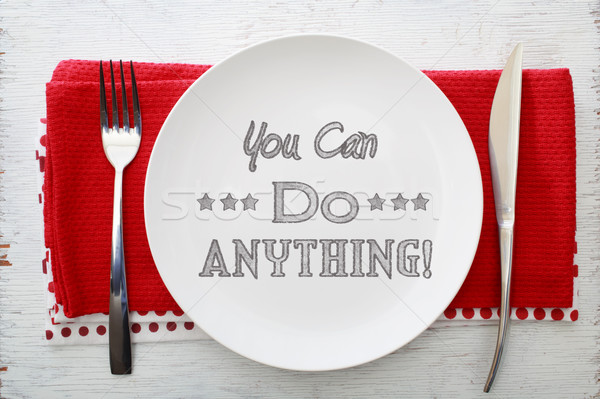 Stock photo: You Can Do Anything Inspirational Meal