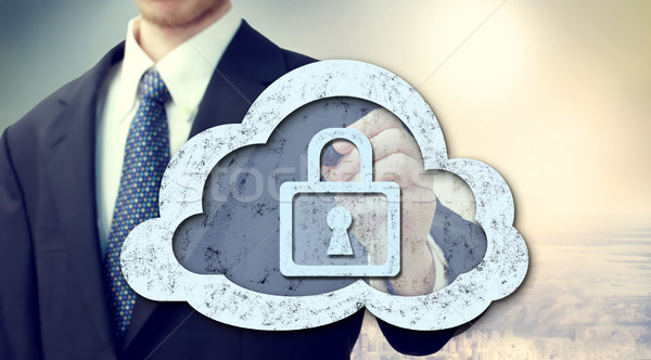 Secure online cloud computing concept  Stock photo © Melpomene