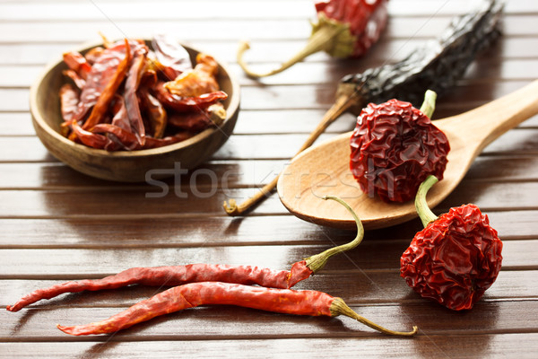Assortment of chili peppers   Stock photo © Melpomene
