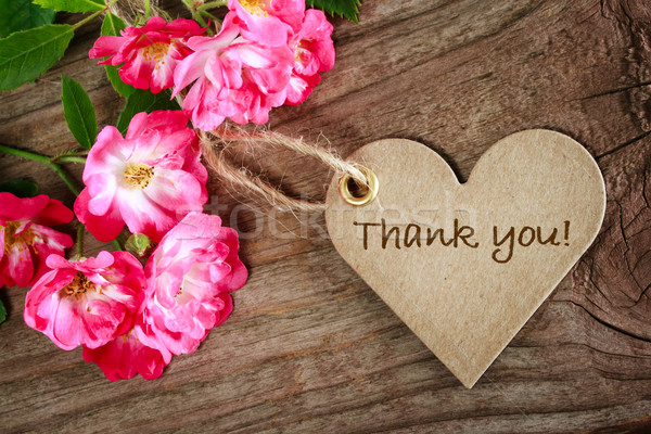 Heart shaped thank you card  Stock photo © Melpomene