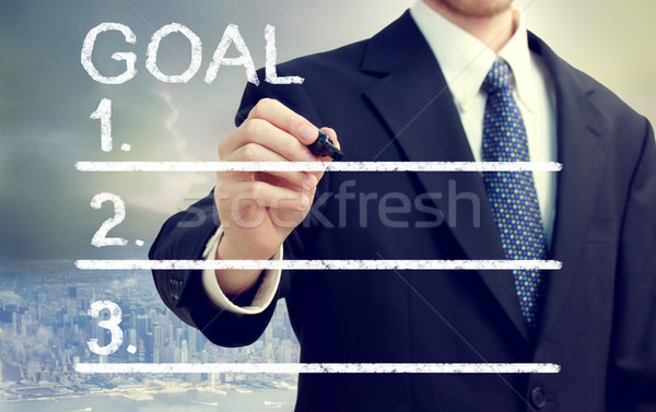 Businessman Listing Goals Stock photo © Melpomene