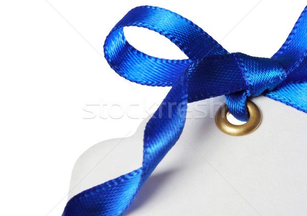 Price Tag with Blue Ribbon Stock photo © Melpomene