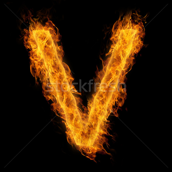 Flaming Letter V Stock Photo C Melpomene 2666422 Stockfresh