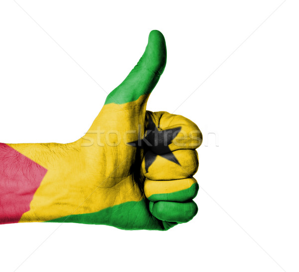 Closeup of male hand showing thumbs up sign Stock photo © michaklootwijk