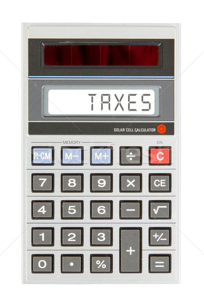 老 計算器 稅 顯示 文本 顯示 商業照片 © michaklootwijk