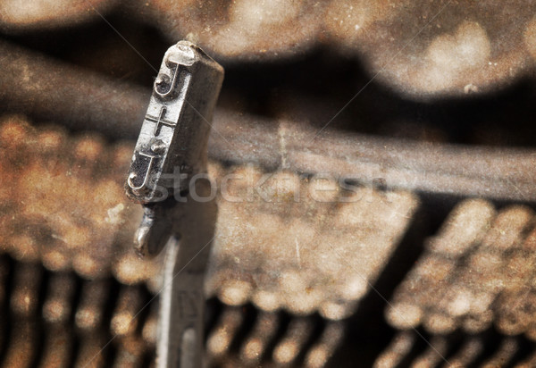 J hammer - old manual typewriter - warm filter Stock photo © michaklootwijk