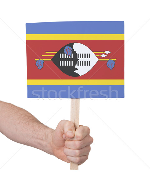 Mano pequeño tarjeta bandera Swazilandia Foto stock © michaklootwijk