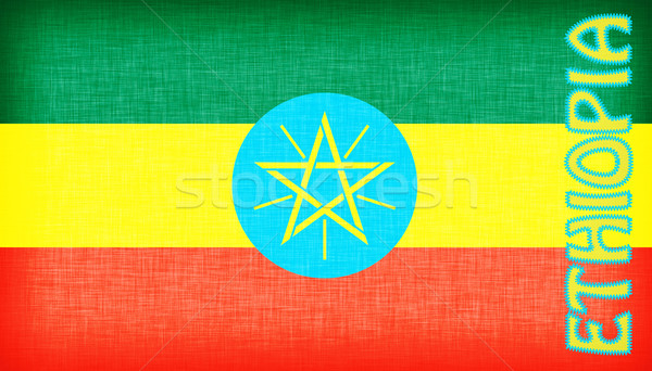 Stockfoto: Vlag · Ethiopië · brieven · geïsoleerd · textuur · brief