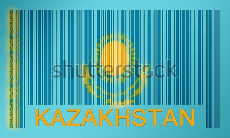 Vonalkód zászló Tanzánia festett felület textúra Stock fotó © michaklootwijk
