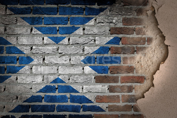 Dark brick wall with plaster - Scotland Stock photo © michaklootwijk