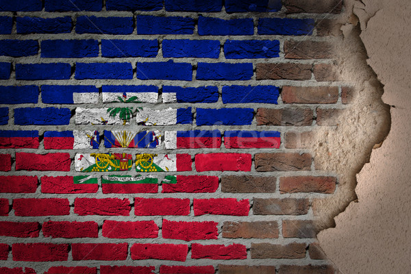 Dark brick wall with plaster - Haiti Stock photo © michaklootwijk