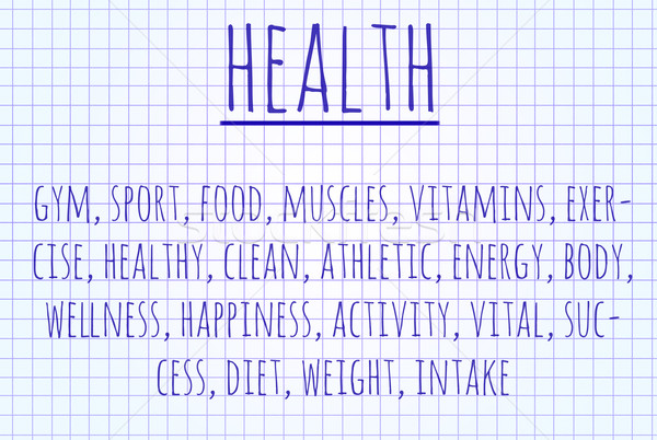 Health word cloud Stock photo © michaklootwijk