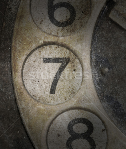 Close up of Vintage phone dial - 7 Stock photo © michaklootwijk