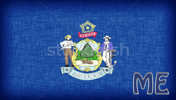 Linen flag of the US state of Maine Stock photo © michaklootwijk