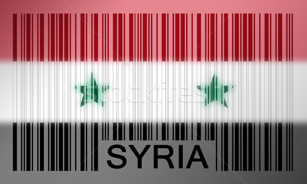 штрих флаг Сирия окрашенный поверхность текстуры Сток-фото © michaklootwijk