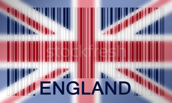 Barcode vlag Verenigd Koninkrijk geschilderd oppervlak abstract Stockfoto © michaklootwijk