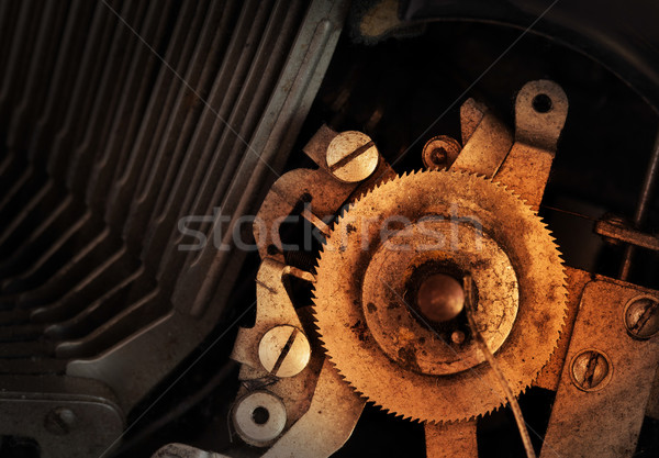 Stockfoto: Vuile · vintage · schrijfmachine · warm · filteren