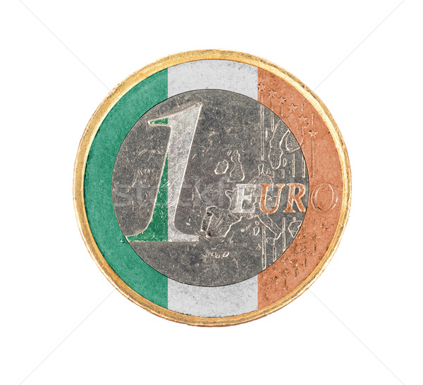 Euro monedă izolat alb pavilion Irlanda Imagine de stoc © michaklootwijk