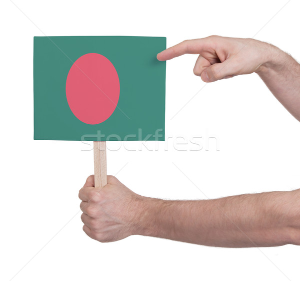 Hand holding small card - Flag of Bangladesh Stock photo © michaklootwijk