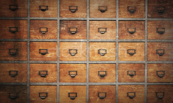 Apothecary wood chest with drawers Stock photo © michaklootwijk