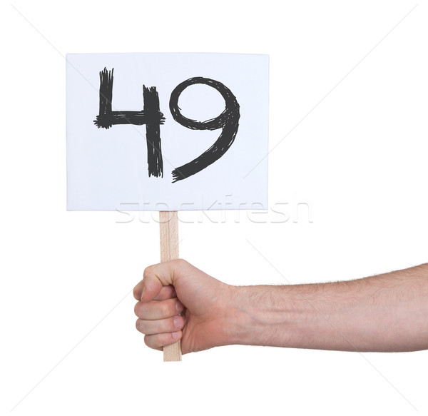 Sign with a number, 49 Stock photo © michaklootwijk