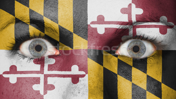 Close up of eyes with flag Stock photo © michaklootwijk