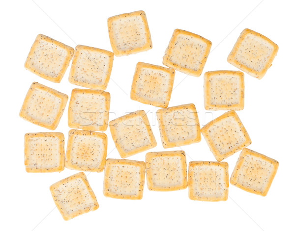 Simple square crackers isolated Stock photo © michaklootwijk