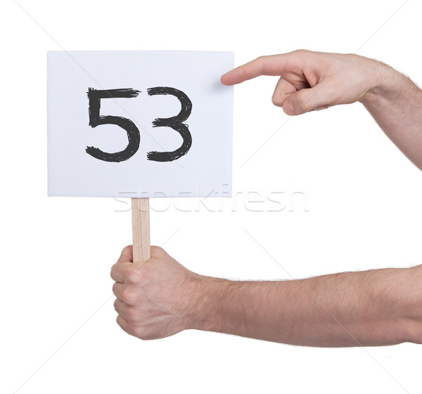 Sign with a number, 53 Stock photo © michaklootwijk