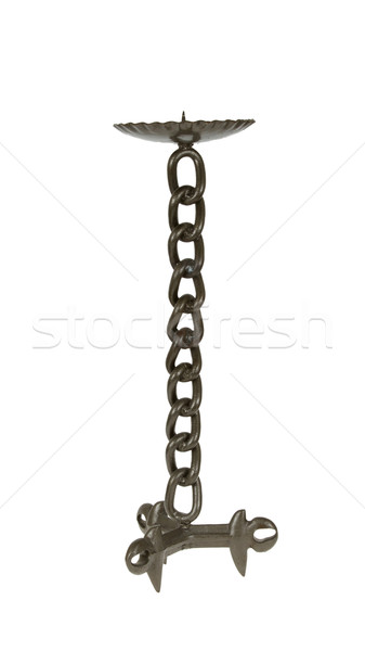Lang kandelaar keten geïsoleerd witte licht Stockfoto © michaklootwijk
