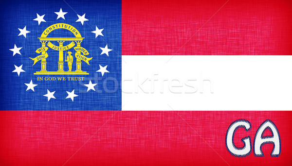 Linen flag of the US state of Georgia Stock photo © michaklootwijk