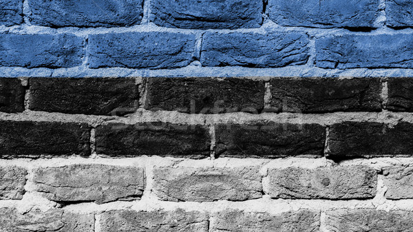磚牆 質地 老 旗 愛沙尼亞 施工 商業照片 © michaklootwijk