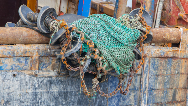 Abstract background with a pile of fishing nets Stock photo © michaklootwijk